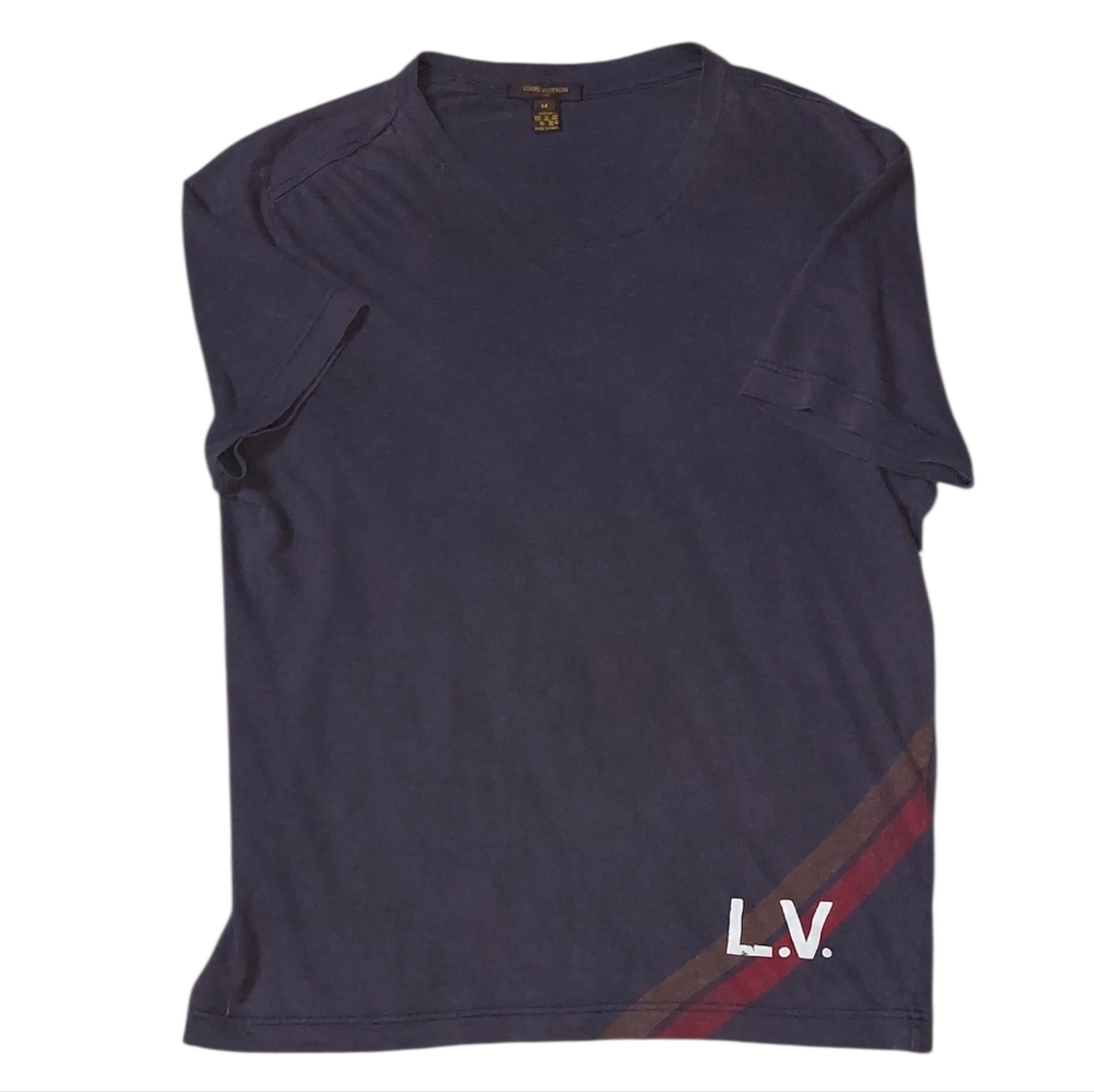 Louis Vuitton | Vtg Marc Jacobs | Linen | Monogram Painted Logo | 2004 Tee - Picture 10 of 15